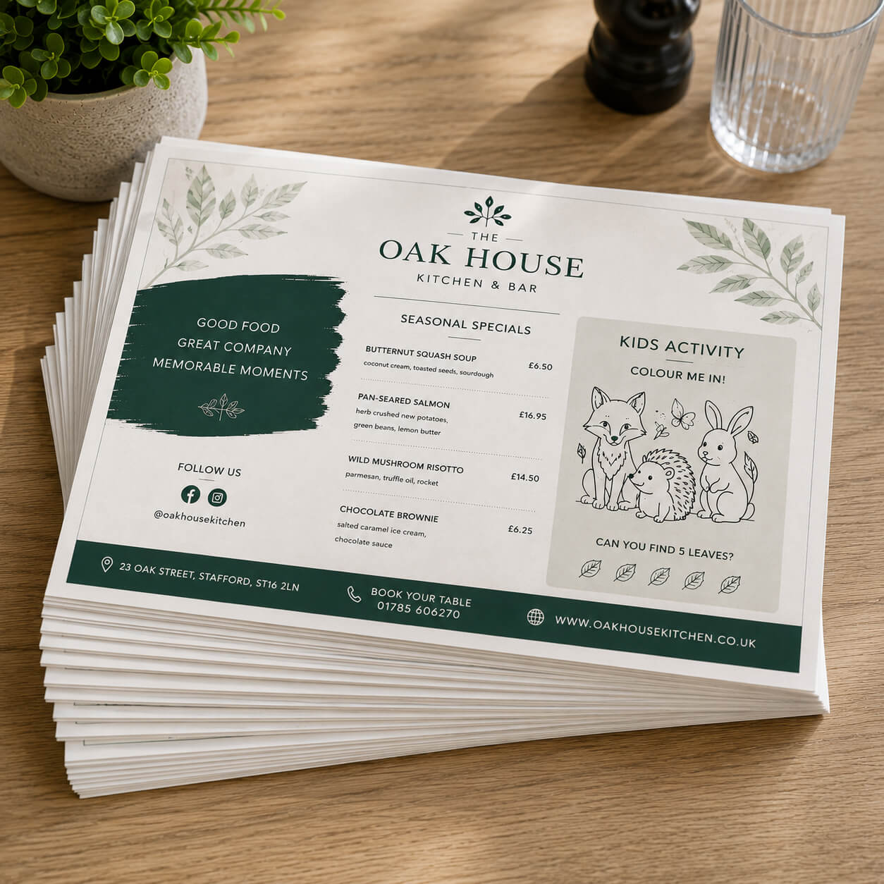 A4 Printed Placemats