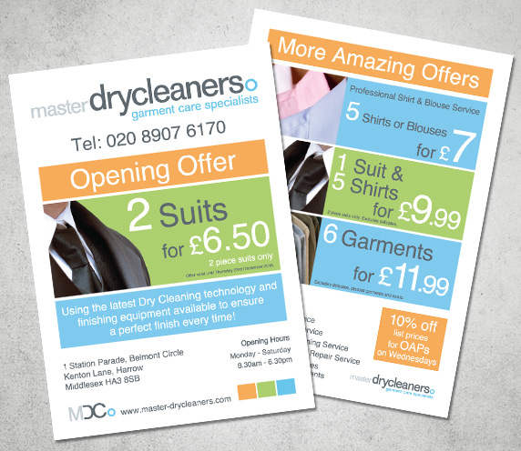 dry cleaning leaflet