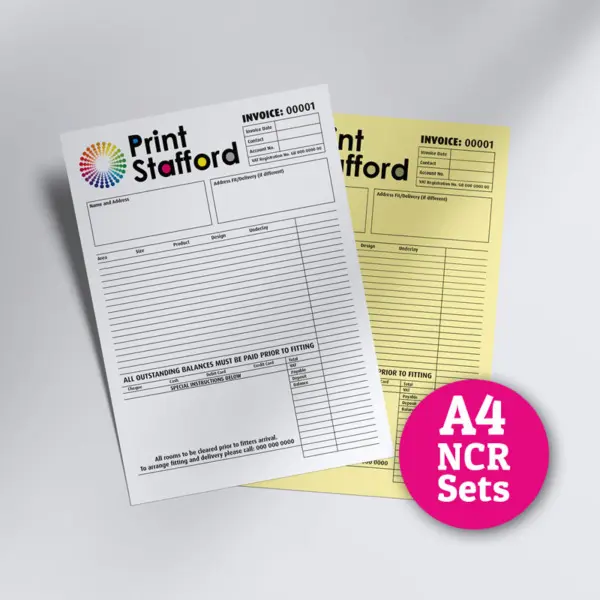 A4 NCR Sets | Duplicate | Triplicate | Free Delivery