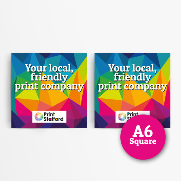 A6 square laminated leaflets