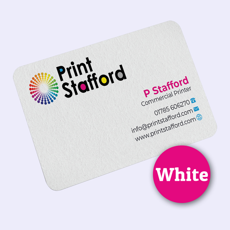 White Plastic Business Card