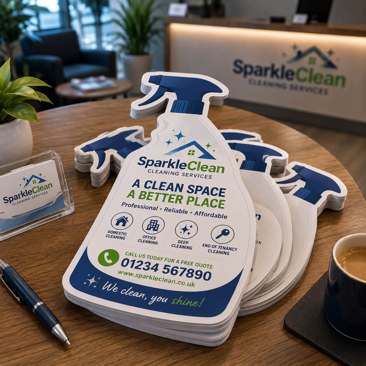 Custom Shape Cleaning Flyer