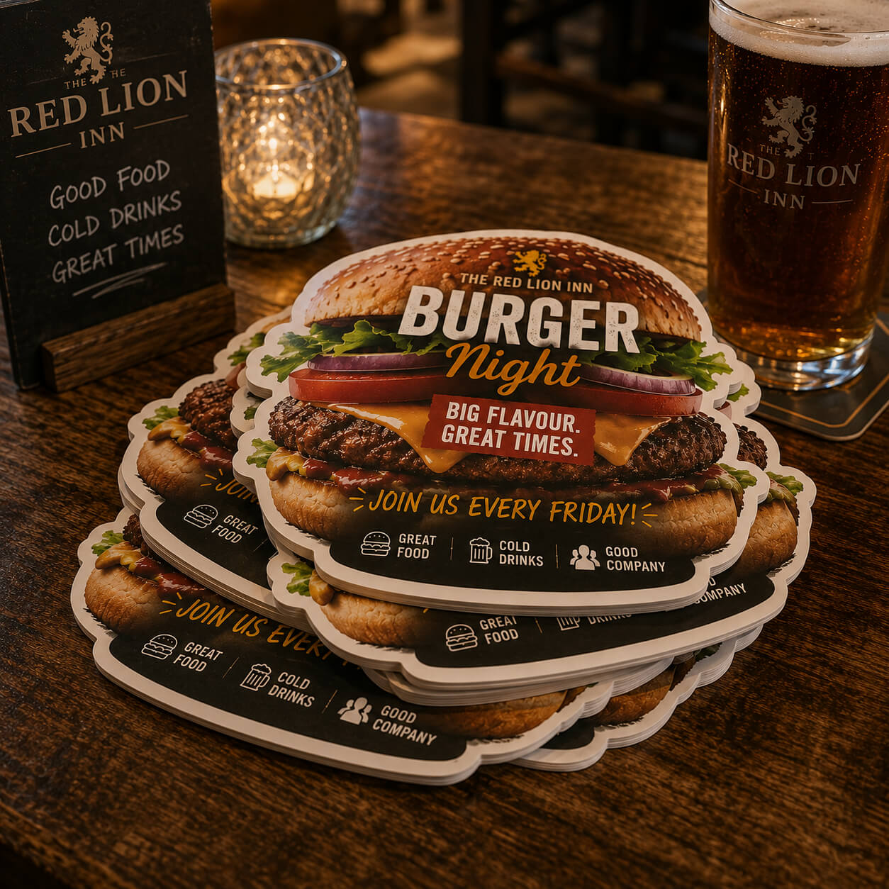 Custom Shape food flyers