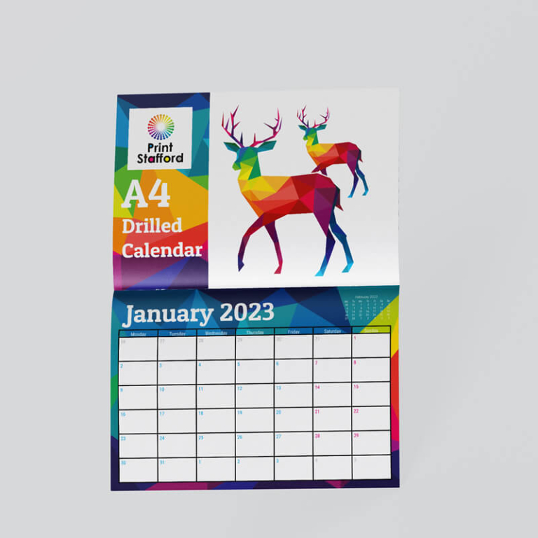 A4 Drilled Calendars