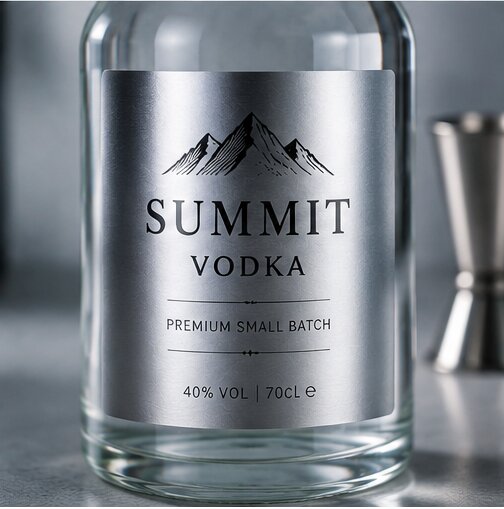 Metallic Silver Labels